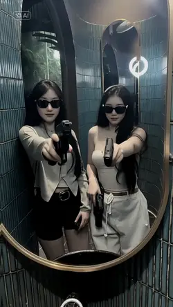 ghép ảnh cầm súng