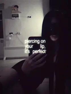 Piercing on your lip