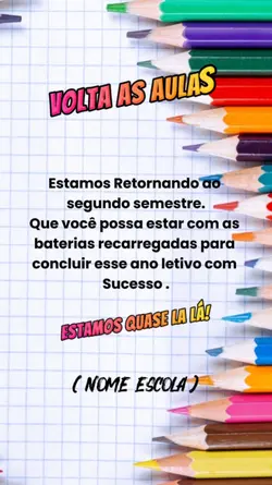 volta as aulas 