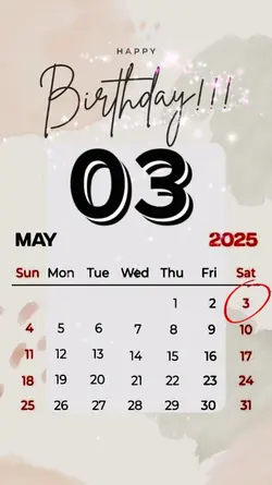 HBD 03 MAY 2025