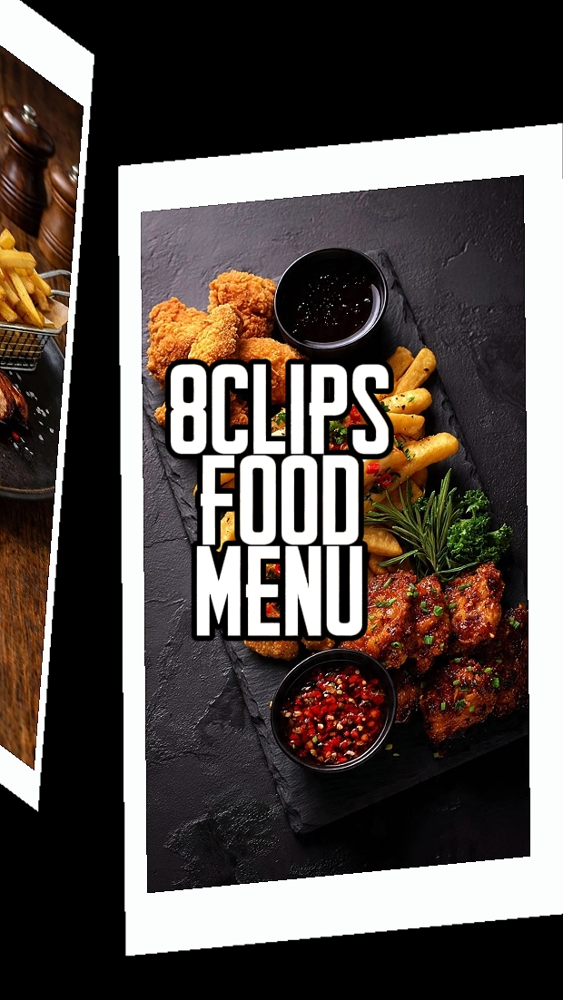 8Clipes menu de comida