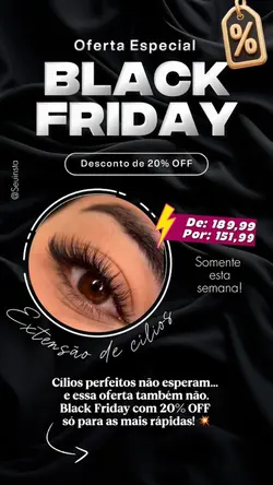 Black friday cílios 