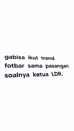 gabisa ikut trend