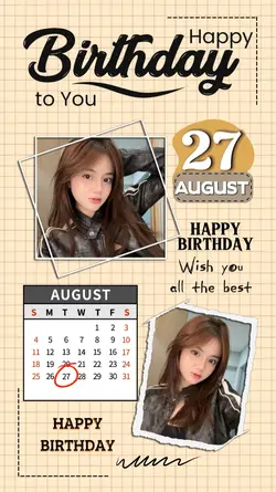 27 AUGUST BIRTHDAY