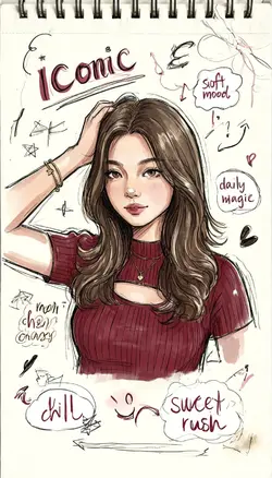 cartoon sketch style