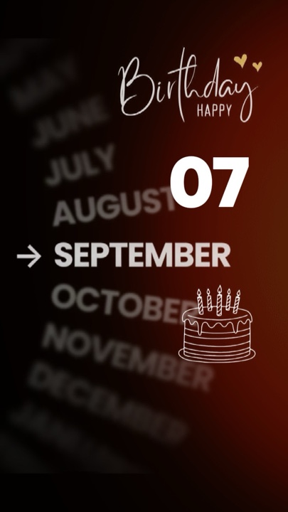 BIRTHDAY 7 SEPTEMBER