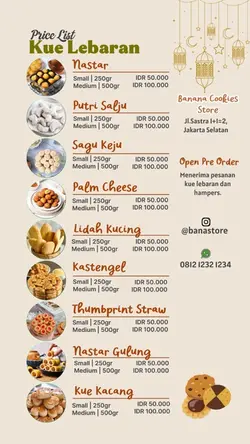 Harga Kue Lebaran