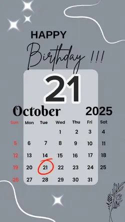 HBD 21 OCTOBER 