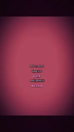 fame is a gun !