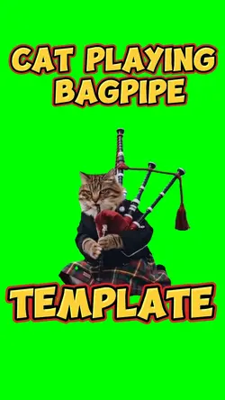 Cat Playing Bagpipe