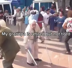 grandpa is firee