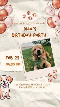 Pet Birthday Invita