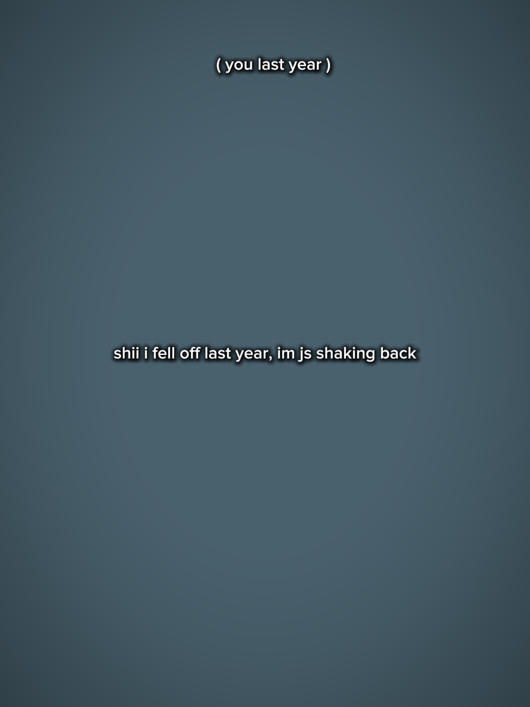 나는 작년에 떨어졌다