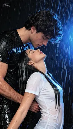 Rain Couple Photosho