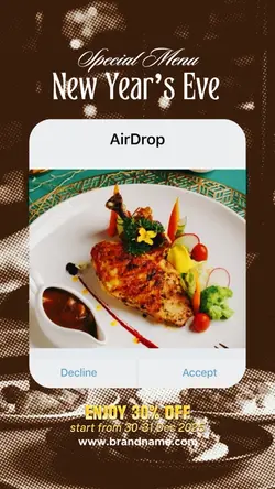 New Year’s Eve menu 