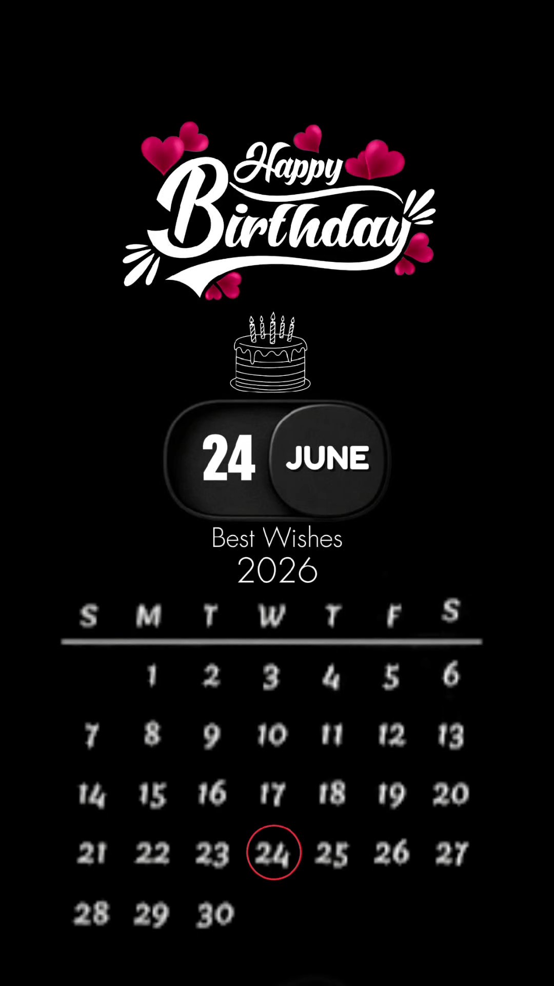 Birthday 24 June