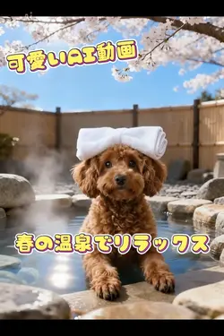 春の温泉でリラックス