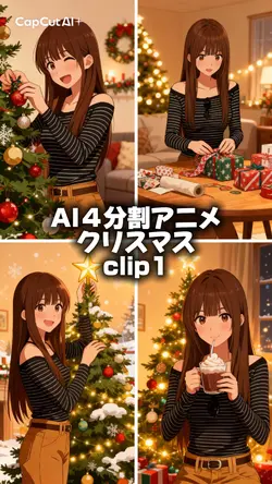 AIクリスマス4分割アニメ
