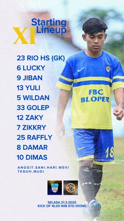 STARTING 11 LINE UP