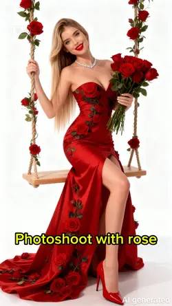 Photoshoot with rose