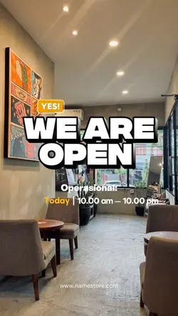We are open