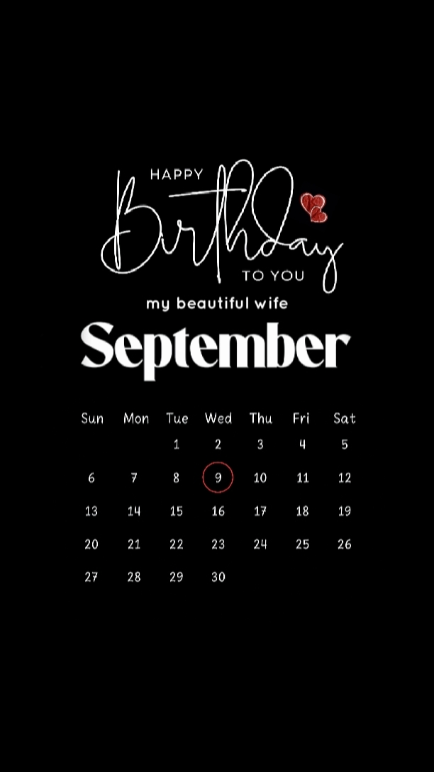 HBD WIFE 09 SEPTEMBE