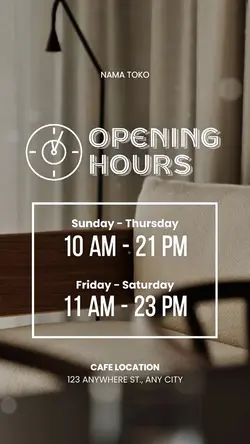 Opening hours 