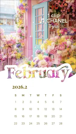 2月calendar(white)