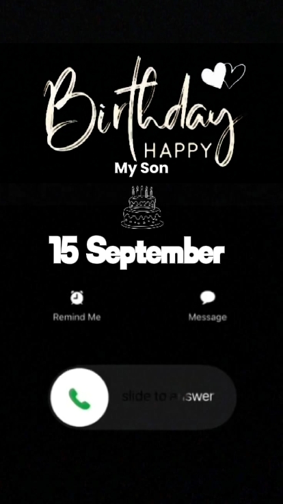 BDAY MY SON 15Septem