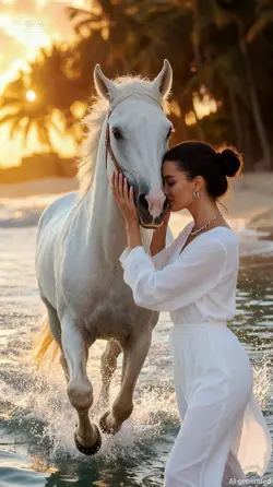 Beyaz elbise at akım