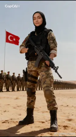 Asker Kız Şablon