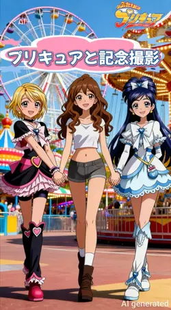 プリキュアと記念撮影