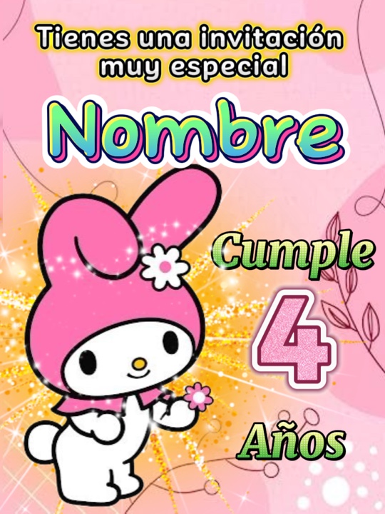 My Melody invitación