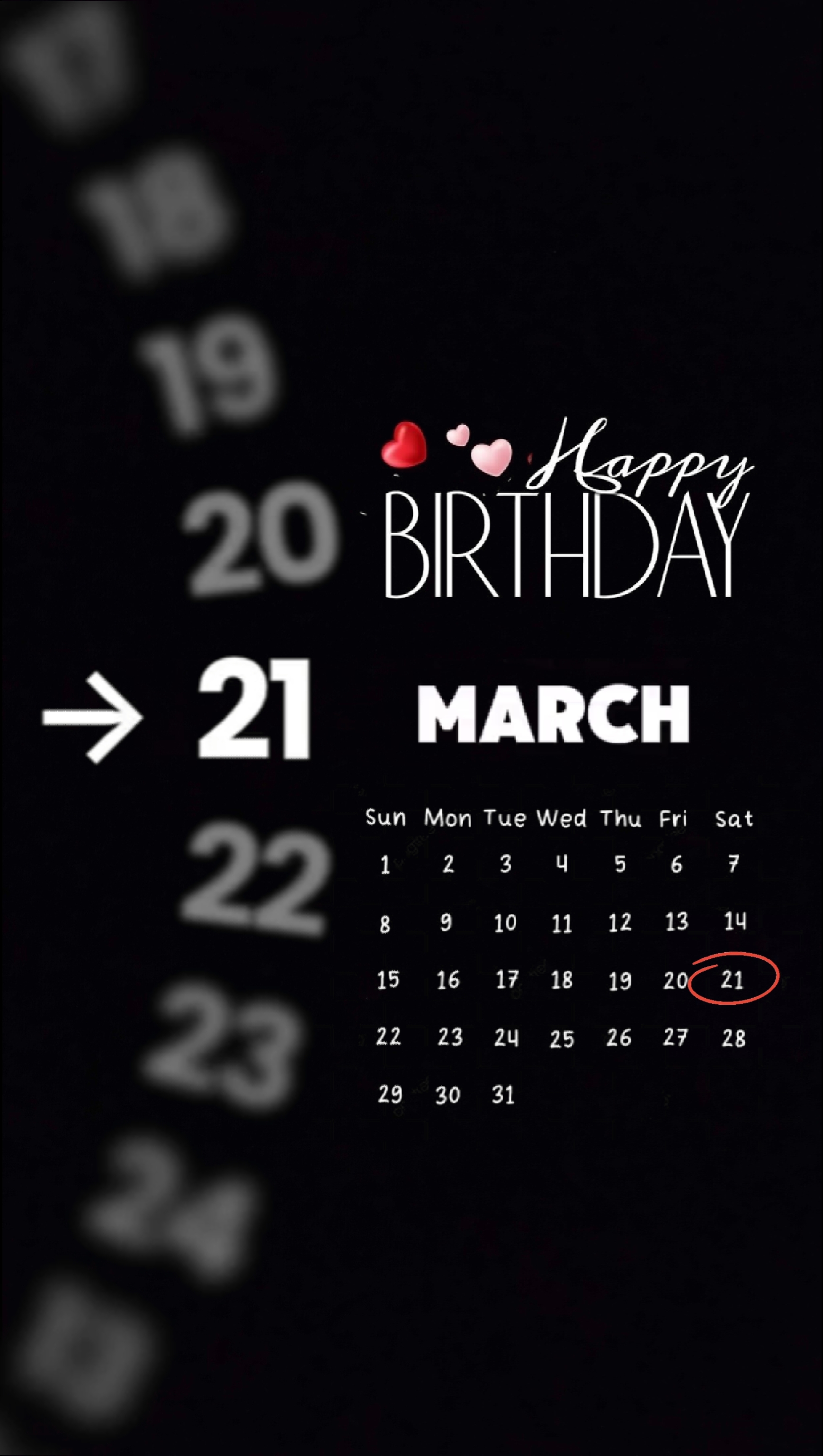 Birthday 21 March 