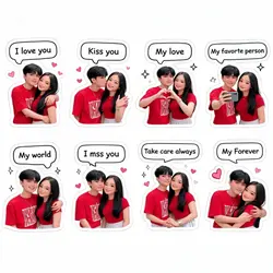 sticker couple cute