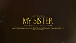 Birthday my sister 