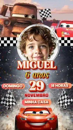 Convite Carros 