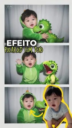 polaroid com dino IA