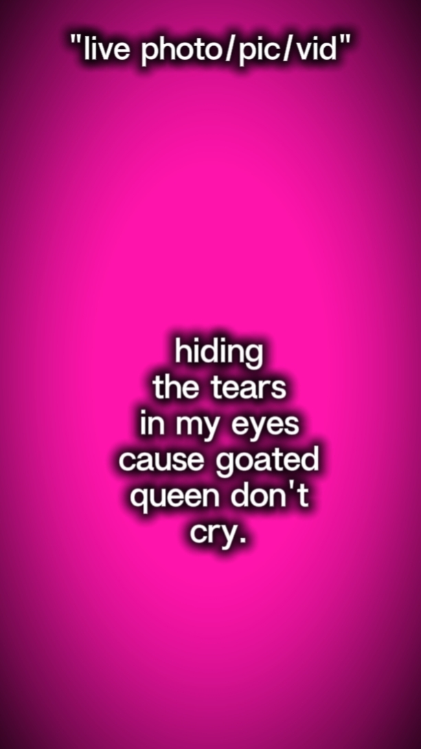 don't cry