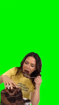 Cake eating meme 