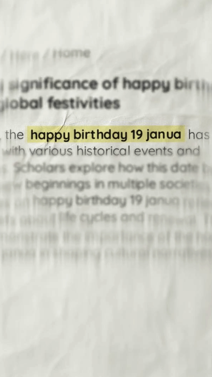 anniversaire 19 janvier 