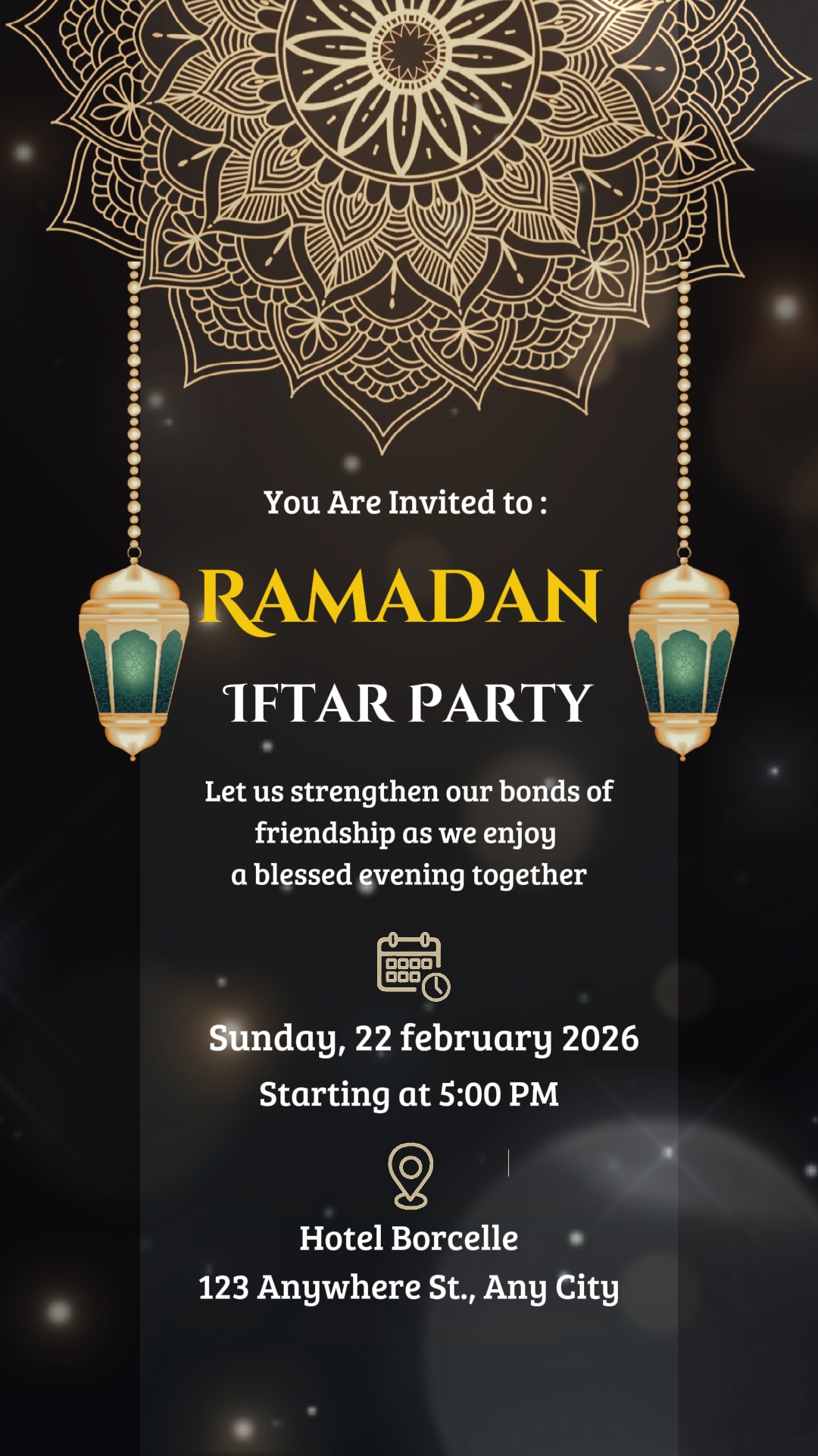 Invitaciones para fiestas de iftar
