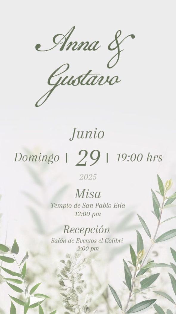 Invitación de boda