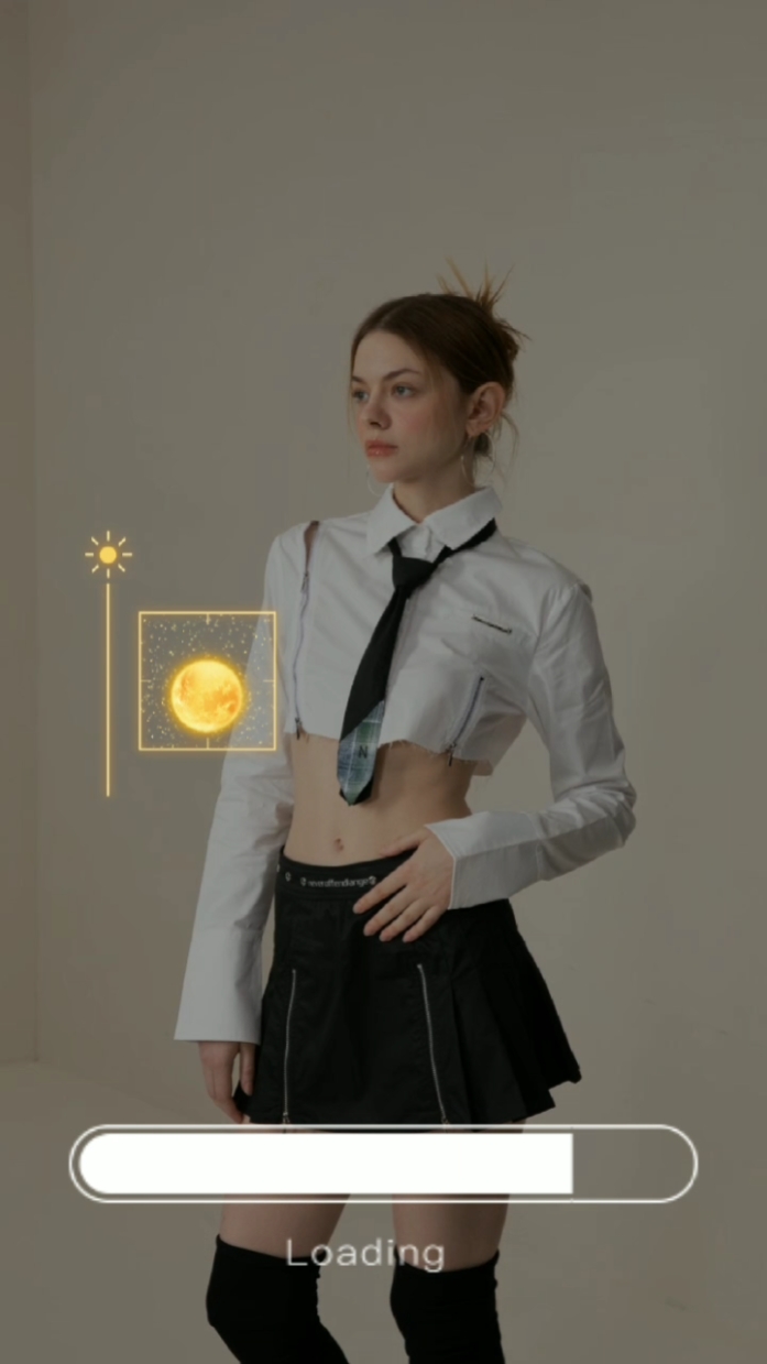 Affichage de produits vestimentaires battant le style tik tok