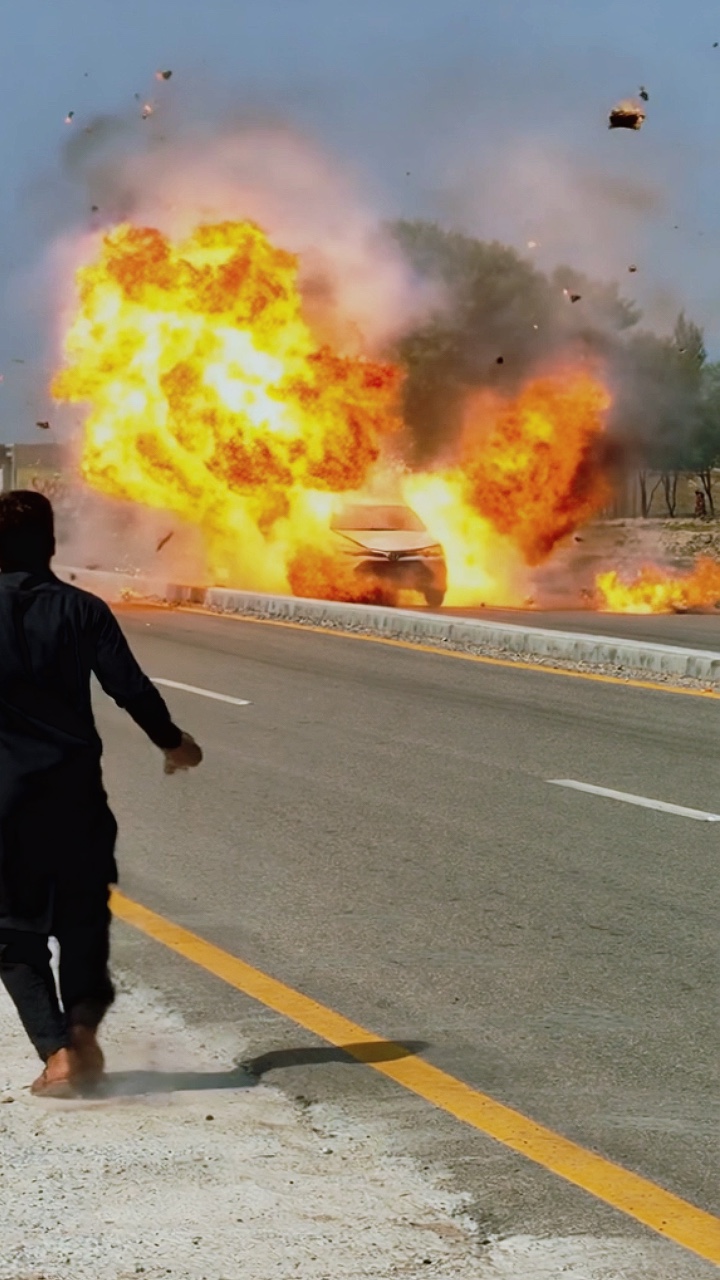 Car blast💥ai effect 