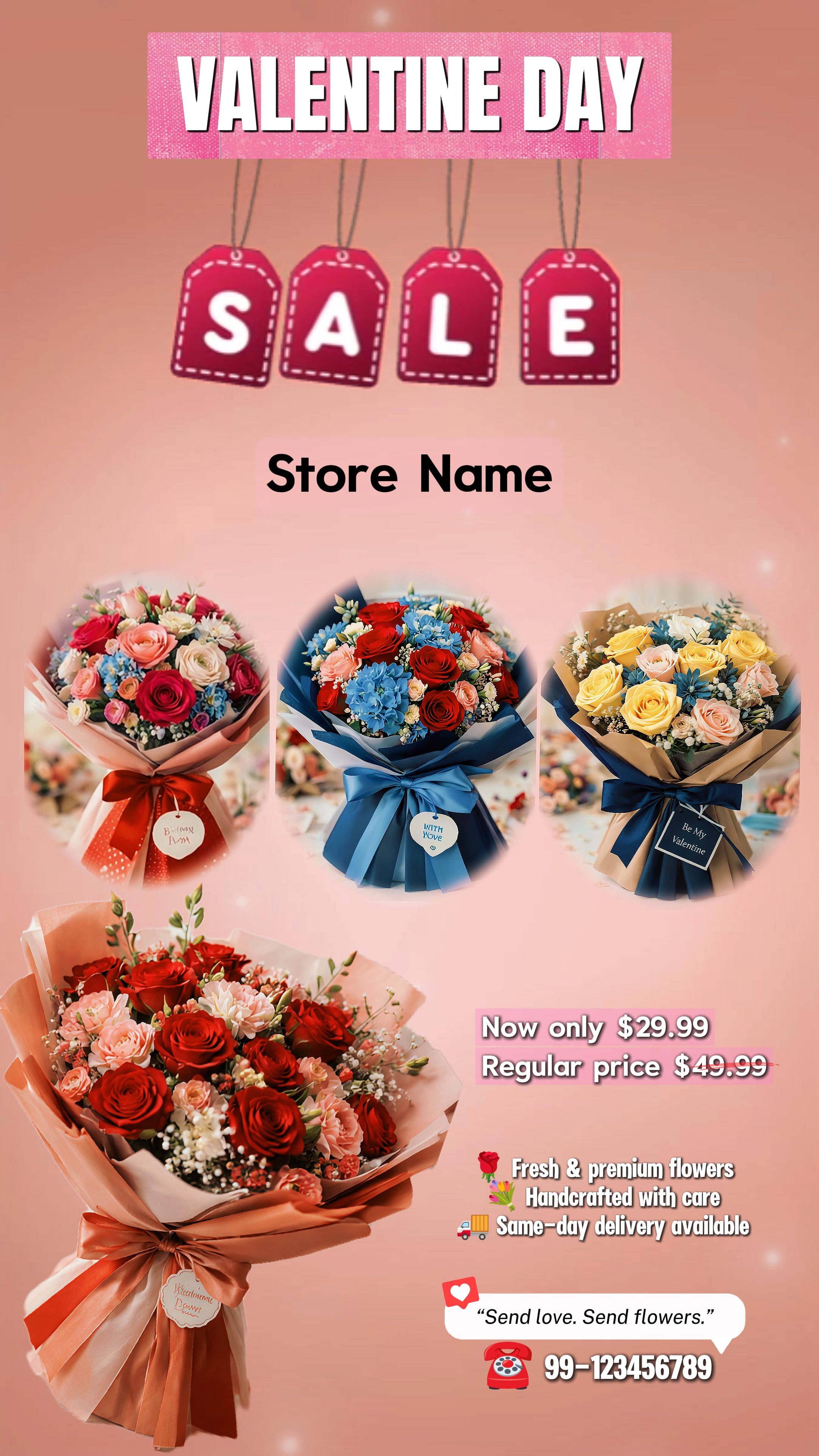 Anuncios de plantillas de flores