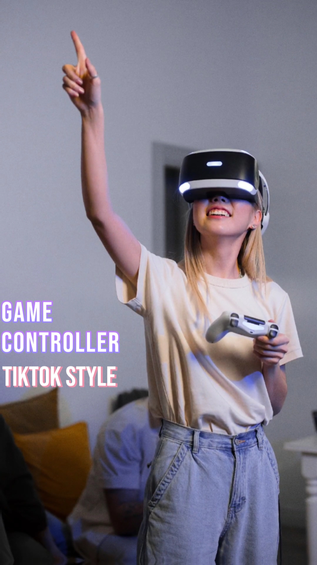 Controlador de juego Título de la pantalla del producto que coincide con el estilo de TikTok