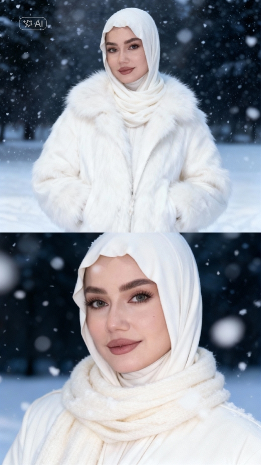 Tendência de neve hijab ai