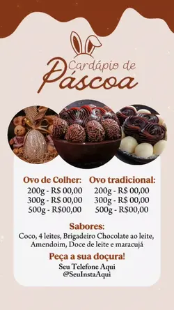 Cardápio Editável