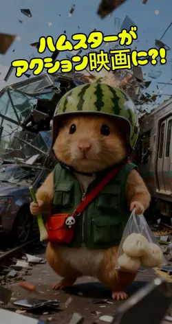 ハムスターがアクション映画に‼️